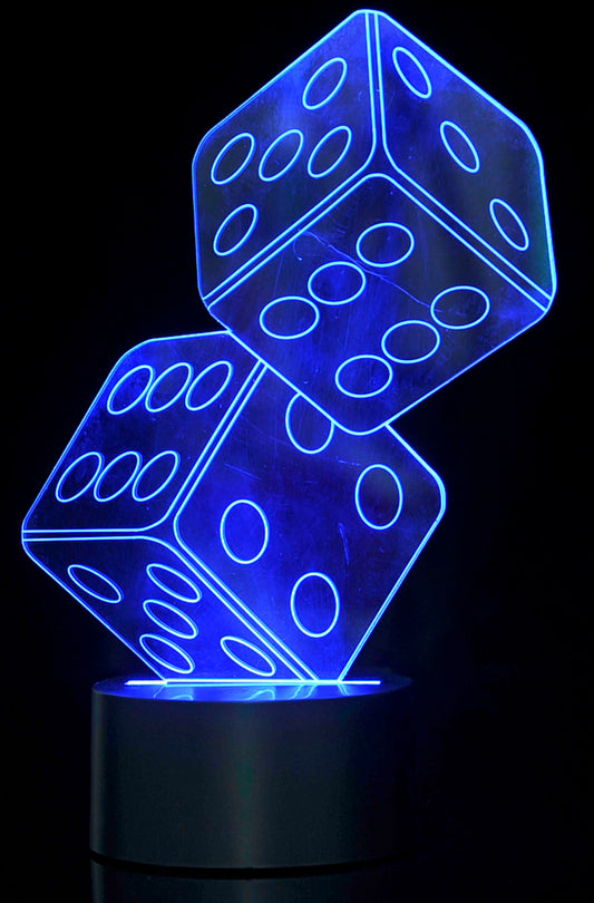 AZ Trading & Import 3D Dice Lighting Laser Cut Precision LED Lights