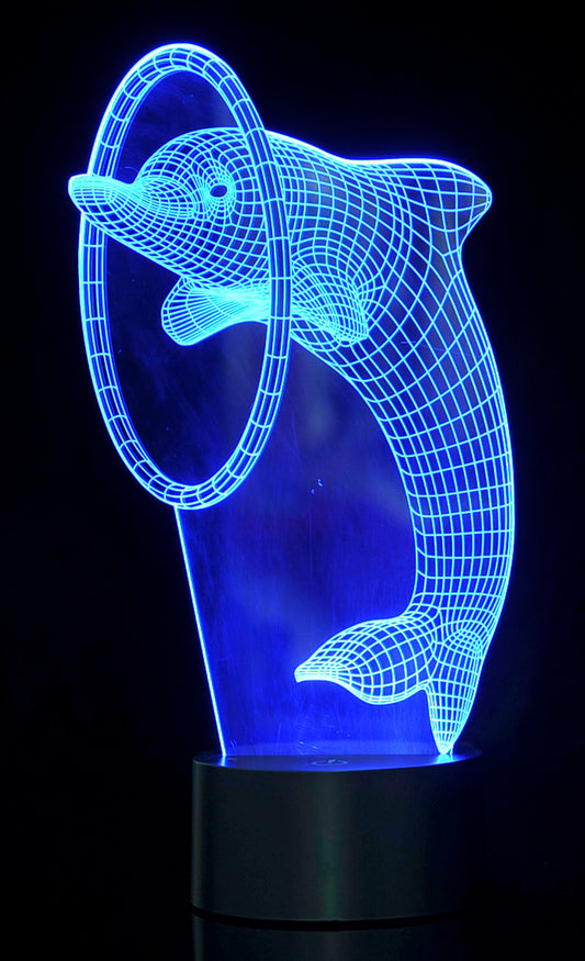 AZ Trading & Import 3D Dolphin  Laser Cut Precision LED Lights