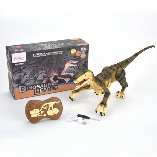 AZ Trading & Import R/C Dino Velociraptor w/3D Eye ED Light, Roaring & Shaking Head/Tail Yellow