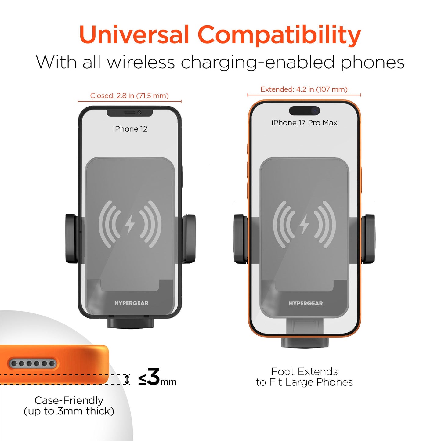 EZ Grip 15W Wireless Fast Charging Phone Mount | Cup Holder | Black - US Stores