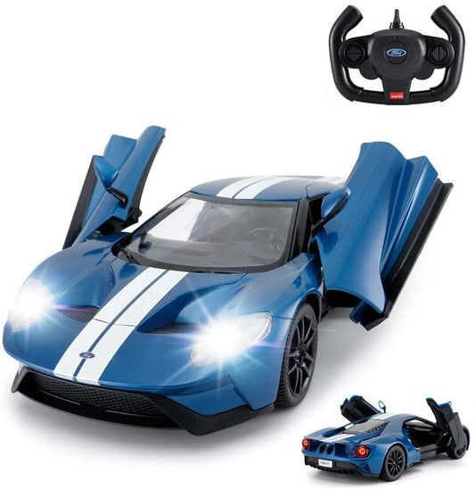 AZ Trading & Import 1/14 Ford GT Remote Control RC Race Toy Car for Kids, Open Doors by Manual, Blue