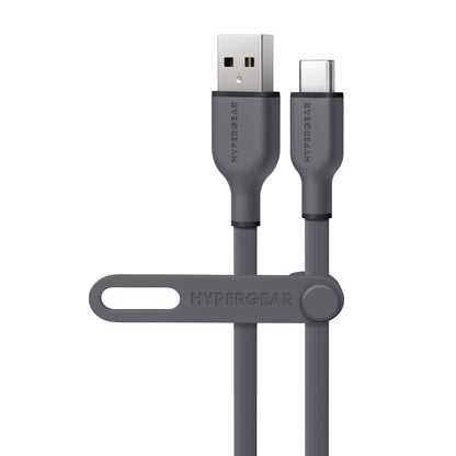 Flexi Pro USB to USB-C Soft-Touch Silicone Charge & Sync Cable | 6ft | Gray - US Stores