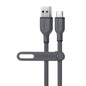 Flexi Pro USB to USB-C Soft-Touch Silicone Charge & Sync Cable | 6ft | Gray - US Stores