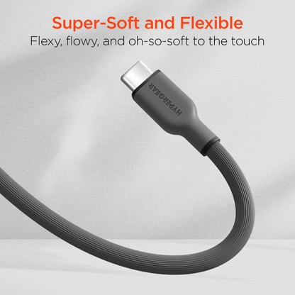 Flexi Pro USB to USB-C Soft-Touch Silicone Charge & Sync Cable | 6ft | Gray - US Stores