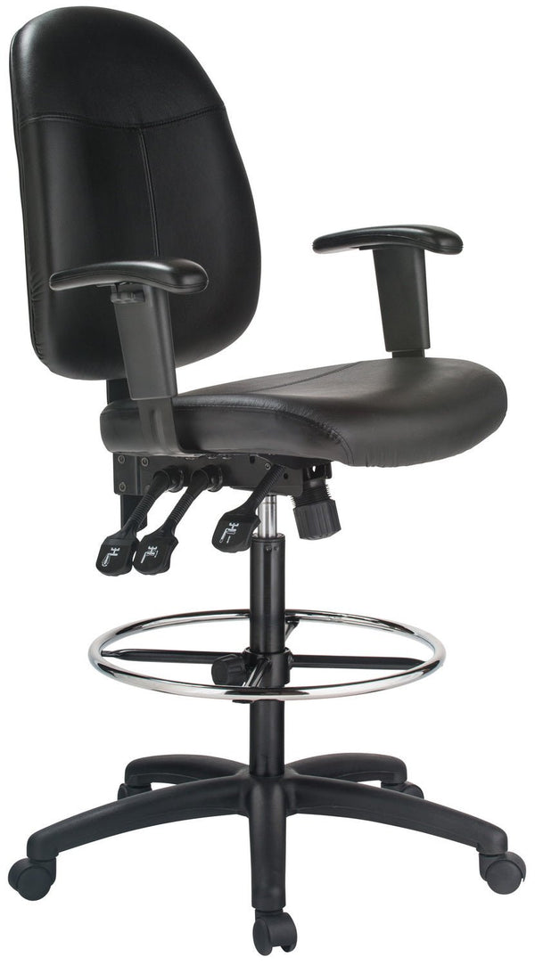 Harwick Extra Tall Ergonomic Leather Drafting Chair - US Stores