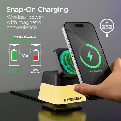 HyperGear PowerFold Cube 3-in-1 Wireless Charging Stand