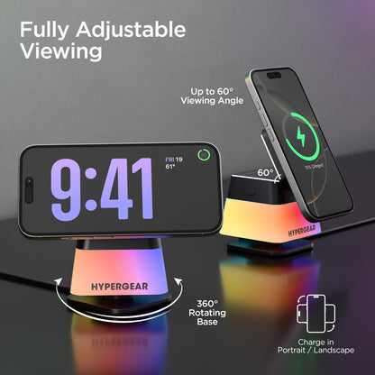 HyperGear PowerFold Cube 3-in-1 Wireless Charging Stand