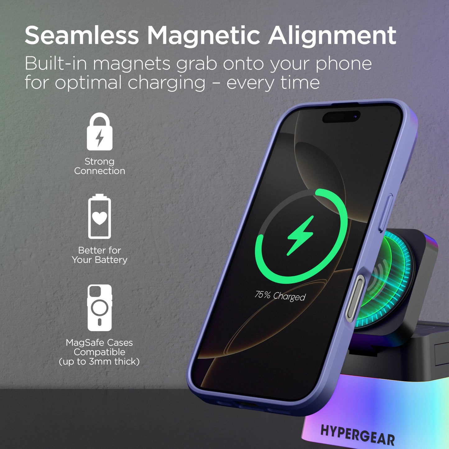 HyperGear PowerFold Cube 3-in-1 Wireless Charging Stand