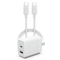 HyperGear Basics | 30W USB - C PD + USB Fast Wall Charger | 4ft USB - C Cable | White - US Stores