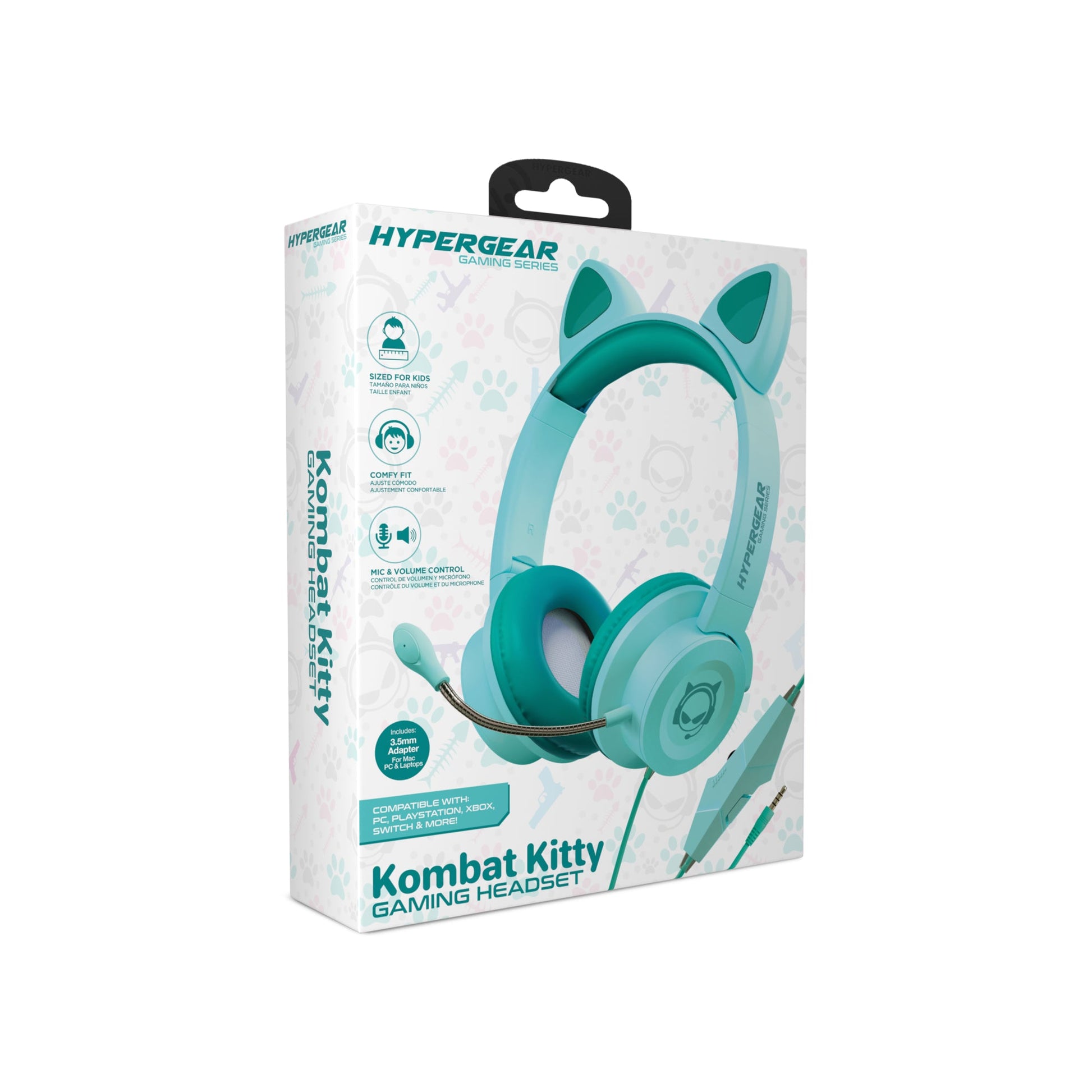 HyperGear Kombat Kitty Gaming Headset Teal - US Stores