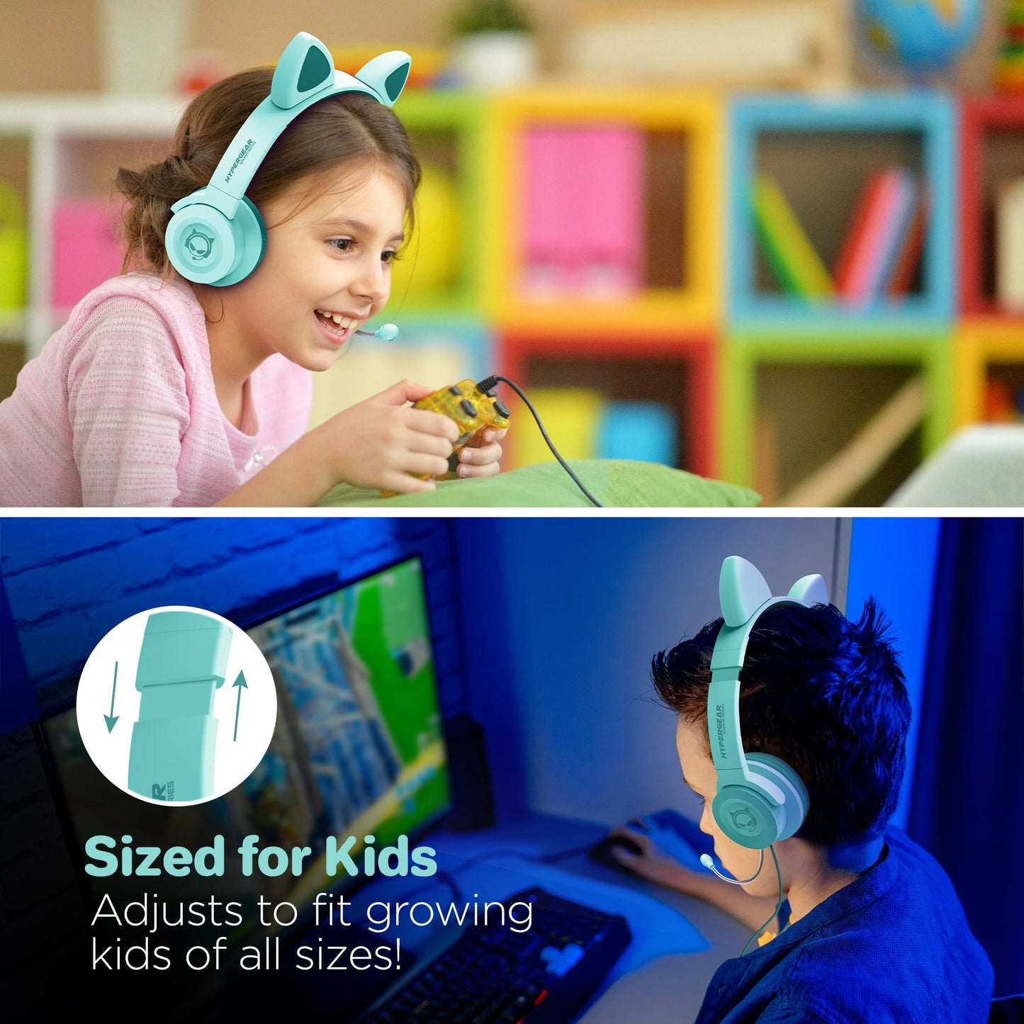 HyperGear Kombat Kitty Gaming Headset Teal - US Stores