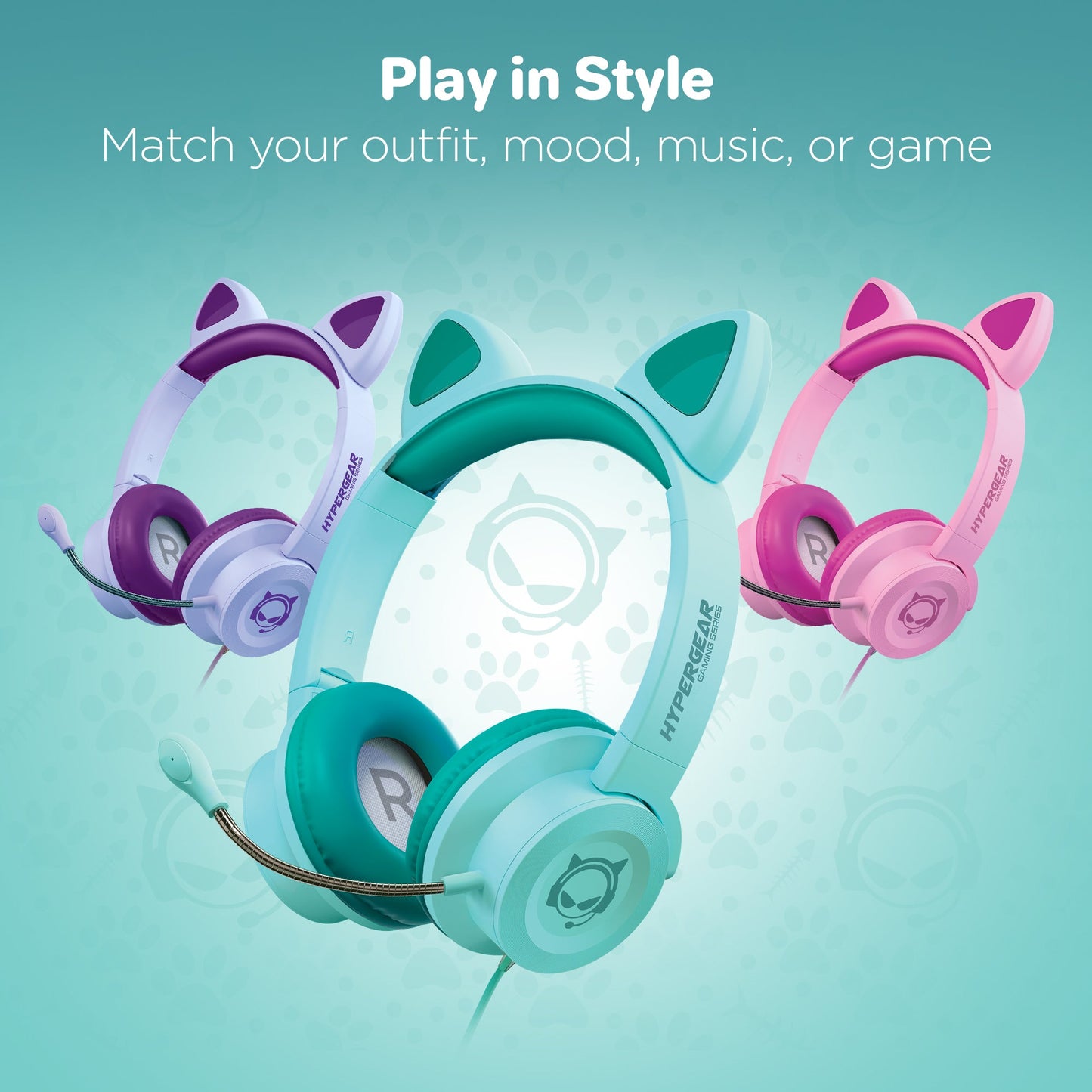 HyperGear Kombat Kitty Gaming Headset Teal - US Stores