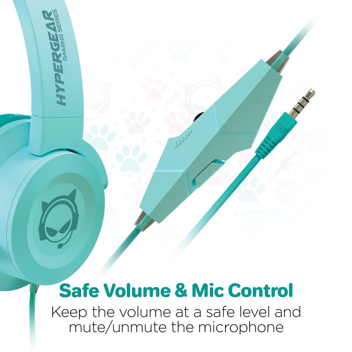 HyperGear Kombat Kitty Gaming Headset Teal - US Stores