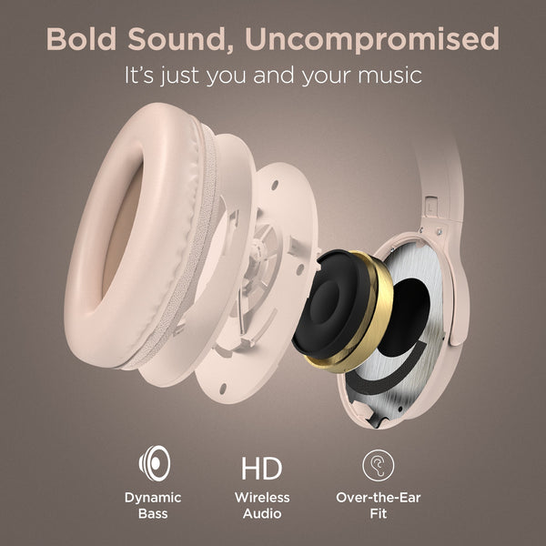 HyperGear Stealth2 ANC Wireless Headphones Bone - US Stores