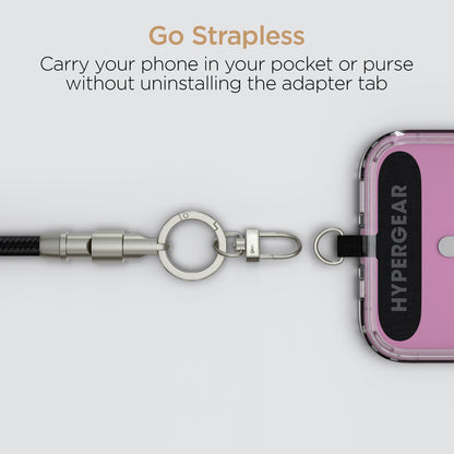 HyperGear TECHcessories | 2 - in - 1 Universal Crossbody Phone Strap and Charging Cable | Black - US Stores