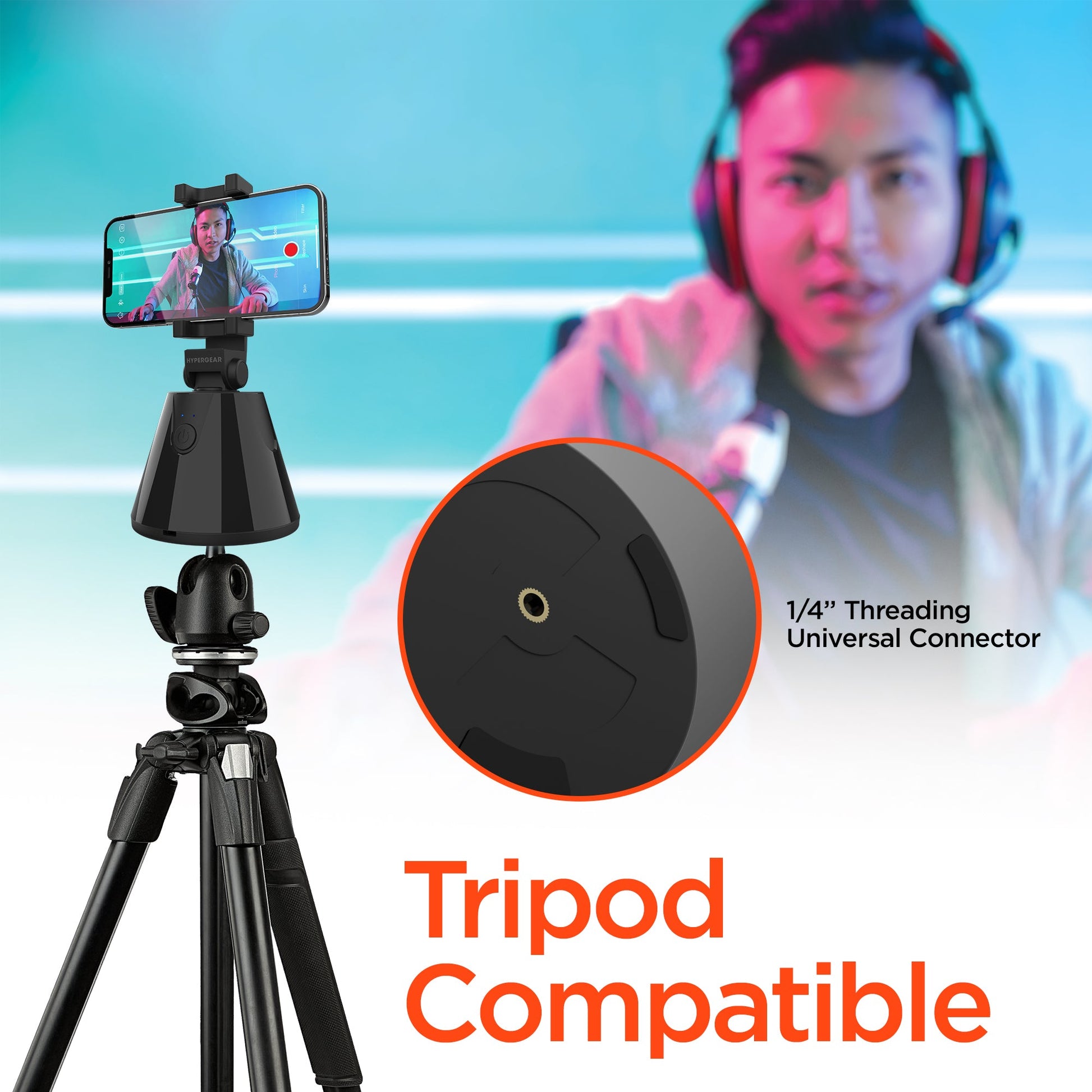 HyperView Automatic Face - Tracking Phone Holder | Black - US Stores