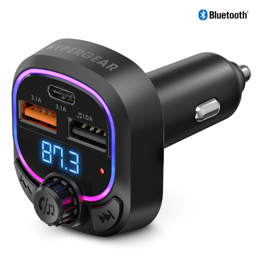IntelliCast Road FM Transmitter Car Charger with 15W USB - C | Black - US Stores