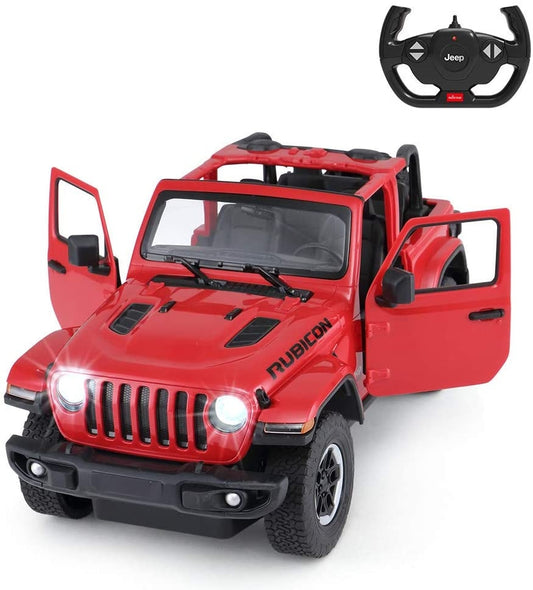 AZ Trading & Import 1:14 Scale RC Jeep Wrangler Toy Vehicle For Kids And Adults (Red)