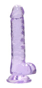 7 Inch Realistic Dildo With Balls - Purple SH-REA091PUR