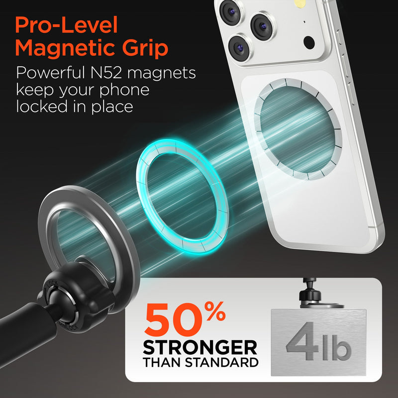 Mag Grip Pro Magnetic Phone Mount | Windshield | Silver - US Stores