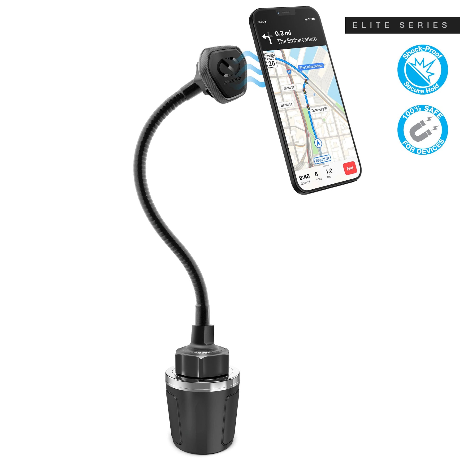 MagBuddy Elite Series Magnetic Phone Mount | Cup Holder XL | Black - US Stores