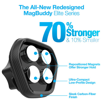 MagBuddy Elite Series Magnetic Phone Mount | Cup Holder XL | Black - US Stores