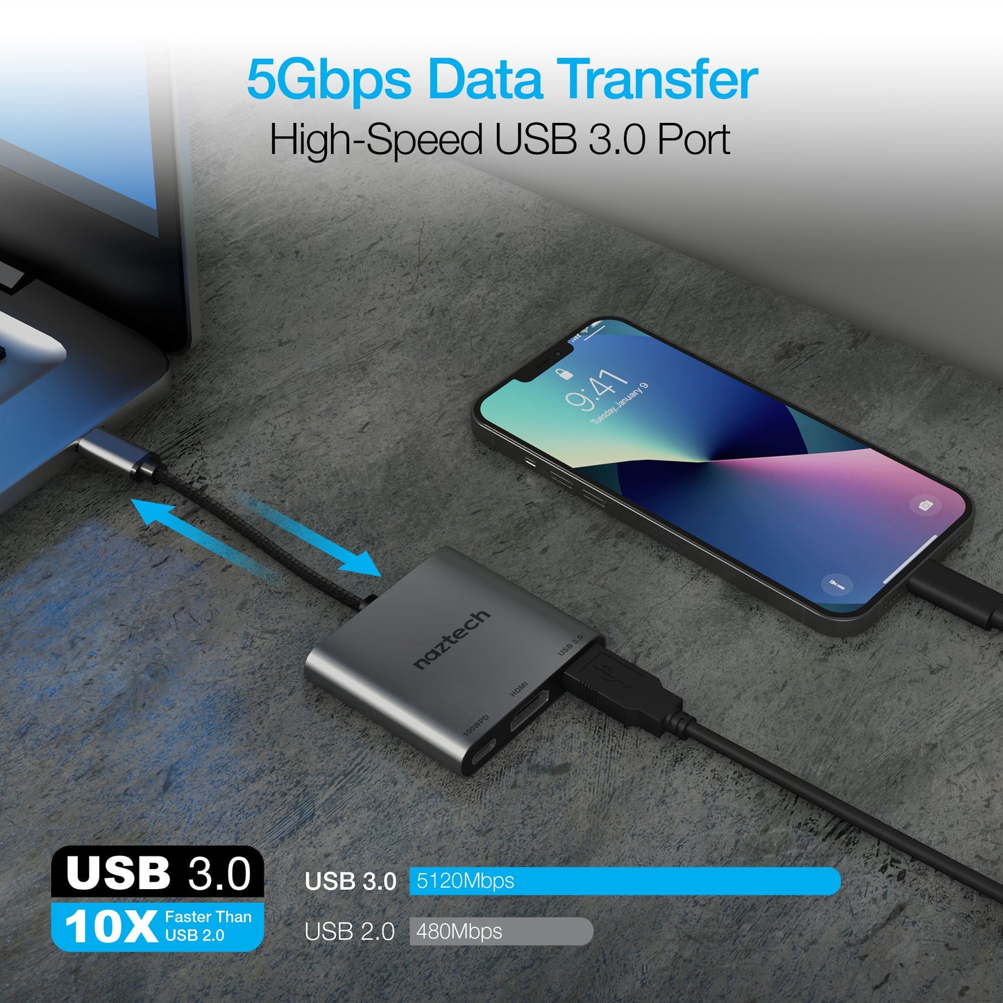 MaxDrive 3 Universal USB-C Hub | Space Gray - US Stores