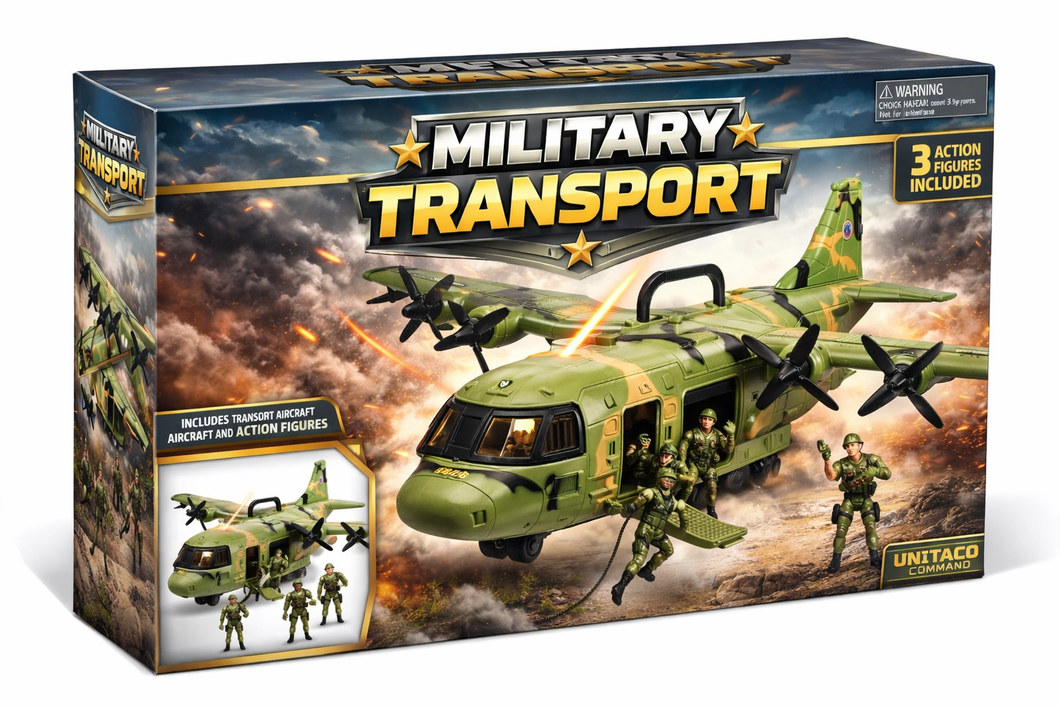 Military Combat Airforce Airplane C130 Toy with Lights & Sound - US Stores