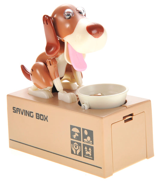 AZ Trading & Import Dog Piggy Bank (White Brown)