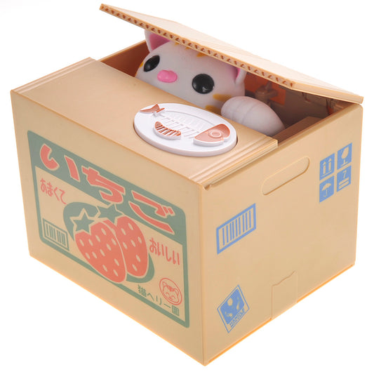 AZ Trading & Import Strawberry Cat Coin Bank