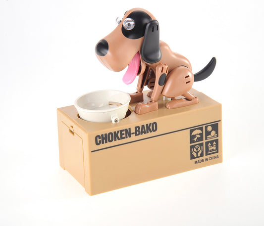 AZ Trading & Import My Dog Piggy Bank - Robotic Coin Munching Toy Money Box (Black Brown)