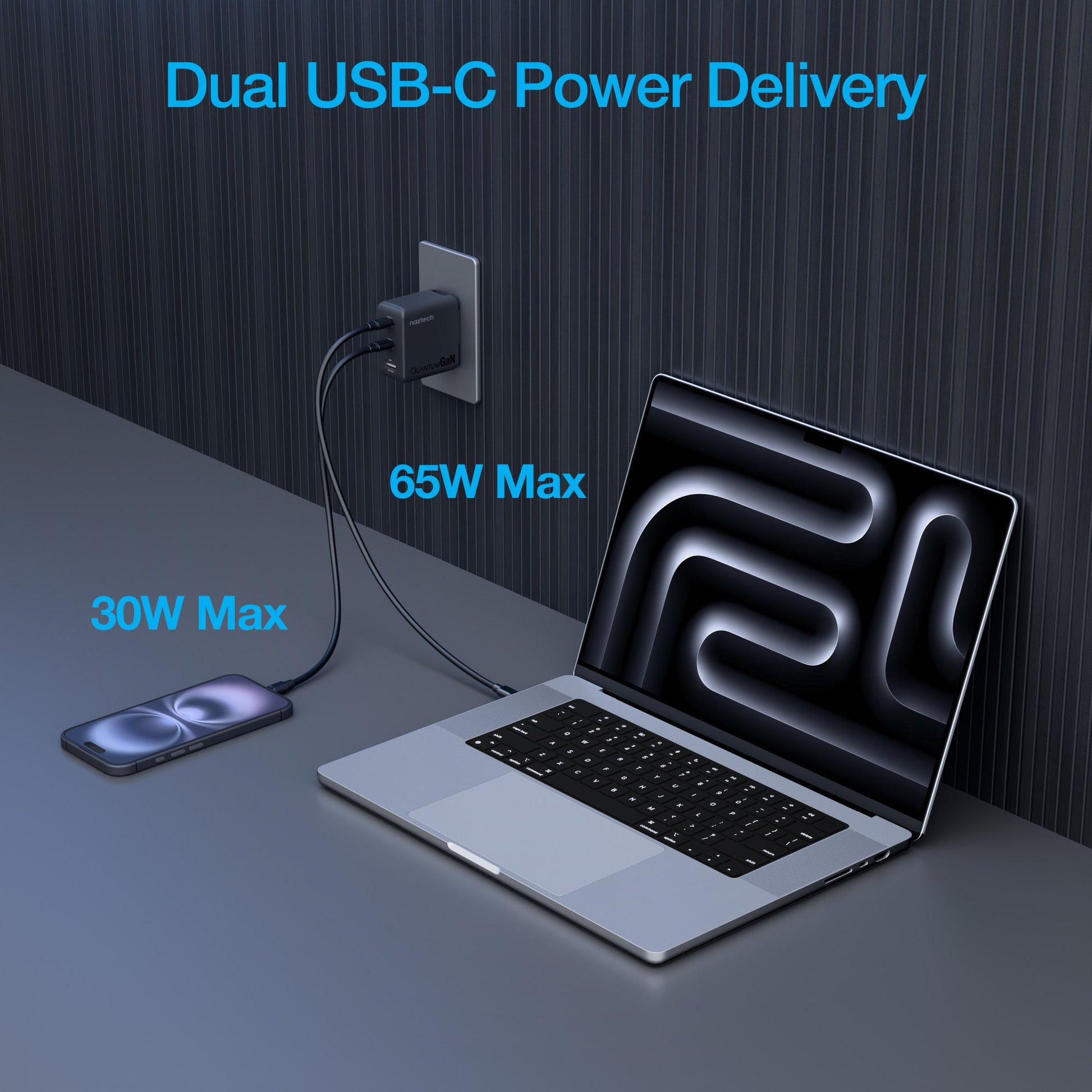 Nexus T100 100W USB-C PD + USB 3-Port GaN Ultra-Fast Wall Charger with PPS | Black - US Stores
