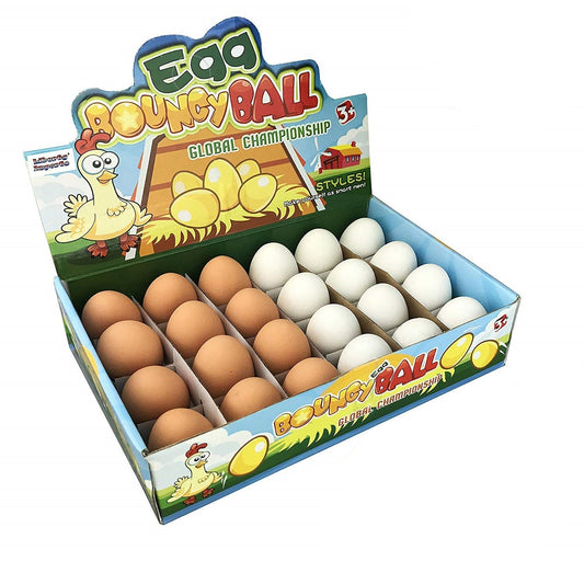 AZ Trading & Import Realistic Fake Rubber Bouncy Eggs (24 Eggs Per Pack)