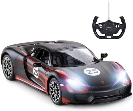 AZ Trading & Import Porsche RC Car, 1:14 Porsche 918 Spyder RC Car | Porsche Toy Car for Kids (Black)