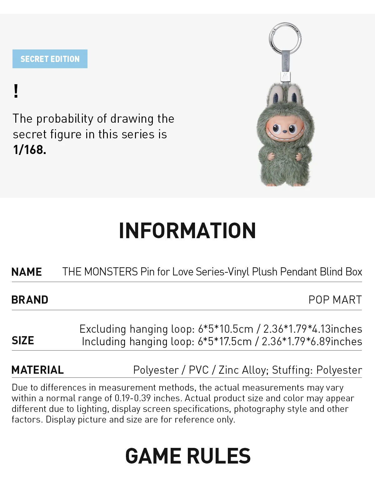 Pop Mart Labubu Pin for Love Series Blind Box (A-M) Yellow - US Stores