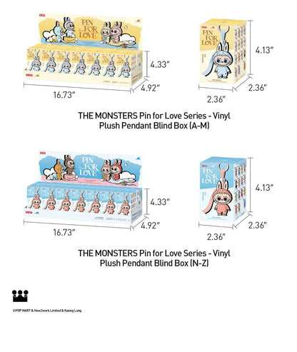 Pop Mart Labubu Pin for Love Series Blind Box (A-M) Yellow - US Stores