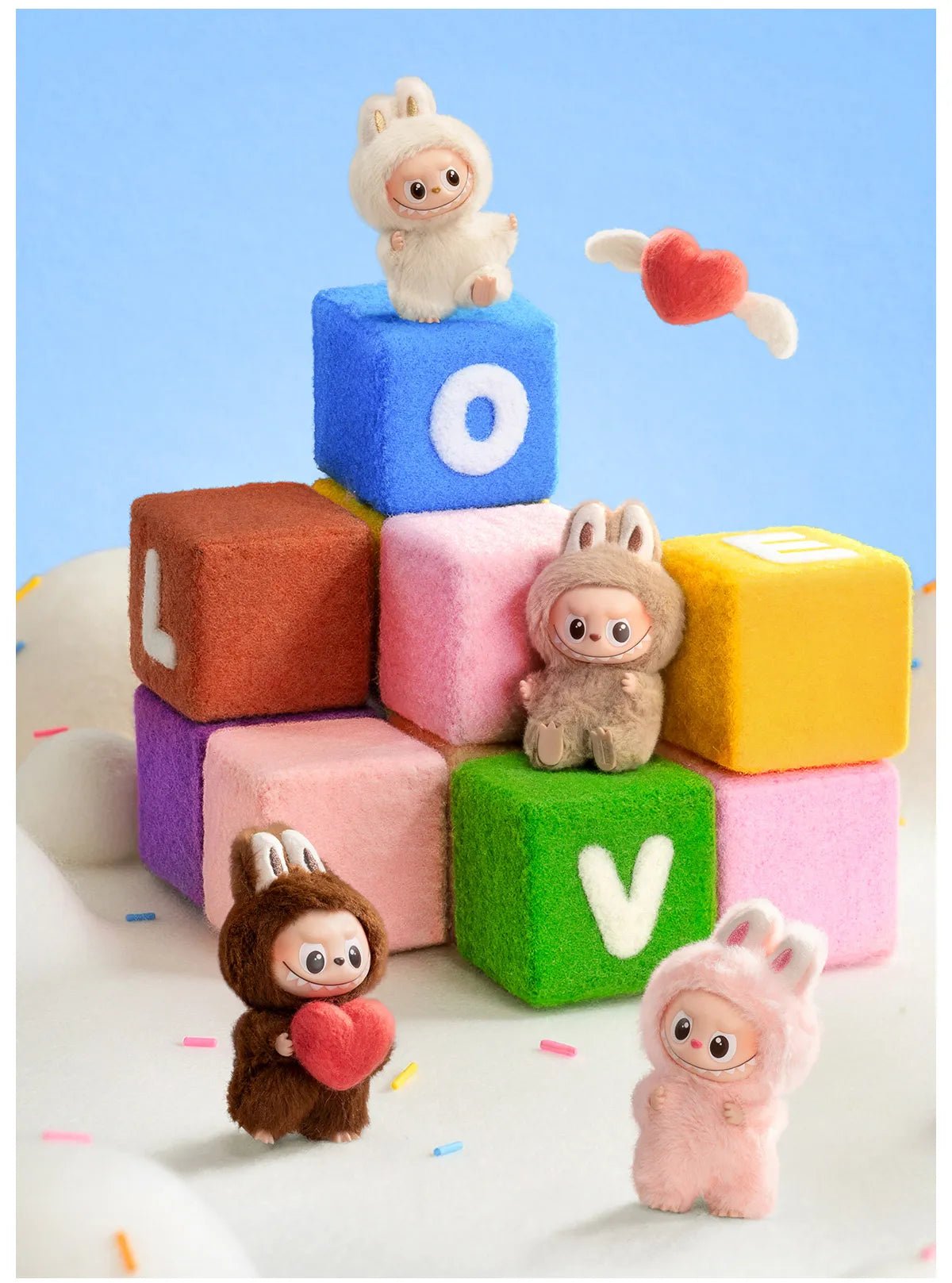 Pop Mart Labubu Pin for Love Series Blind Box (N-Z) Blue - US Stores