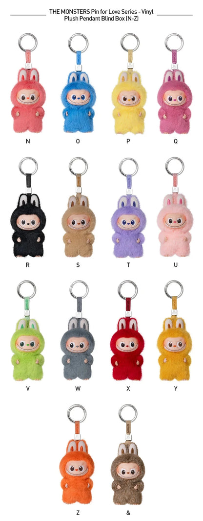 Pop Mart Labubu Pin for Love Series Blind Box (N-Z) Blue - US Stores