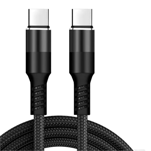 10 ft USB-C to USB-C Braided Fast Charging Cable – Black - US Stores