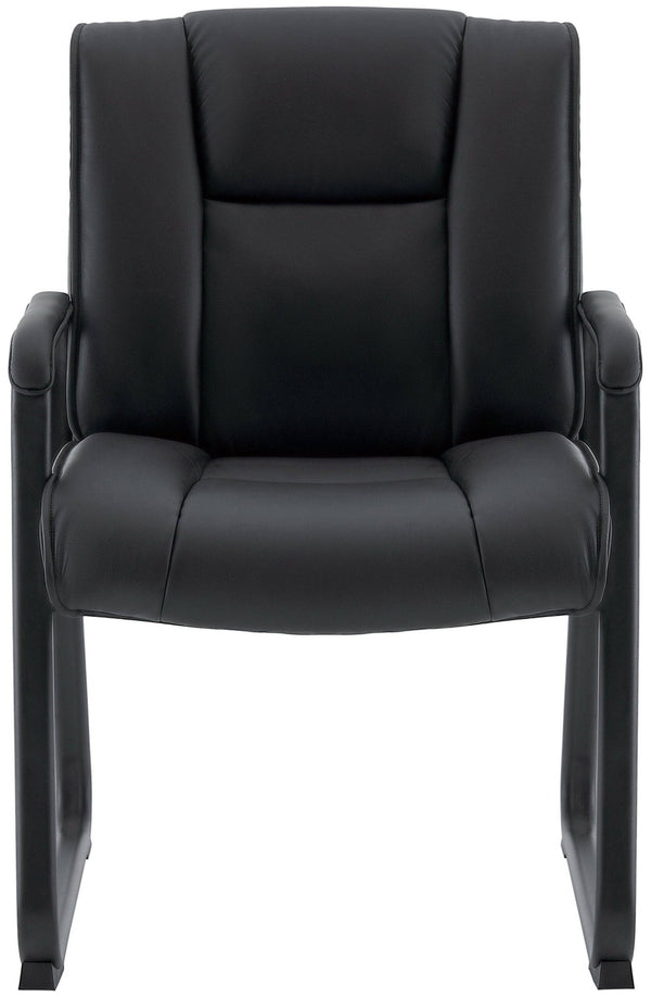 Premium Top Grain, Genuine Leather Waiting Room Chair with Sled Base - US Stores