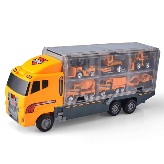 AZ Trading & Import 11 in 1 Die-cast Construction Truck Vehicle Carrier