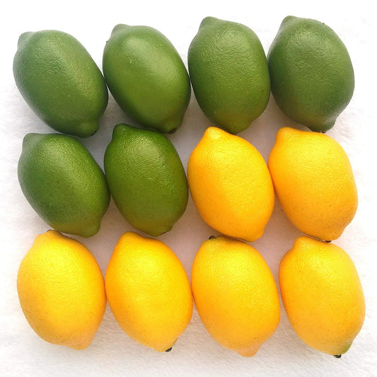 AZ Trading & Import Yellow And Green Lifelike Fake Lemons