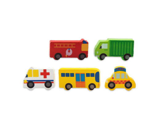 AZ Trading & Import City Transportation Wooden Building Blocks 100 pc