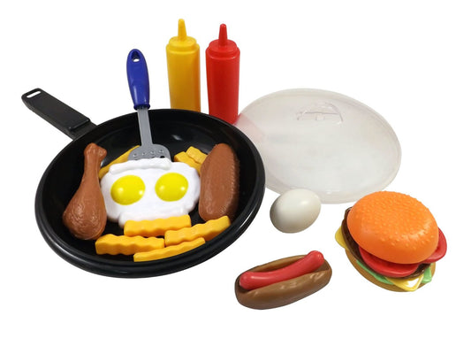 AZ Trading & Import Fast Food Cooking Pan 25 Piece Kitchen Play Food Set