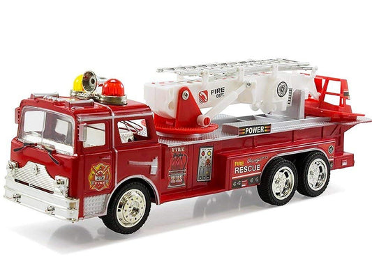 AZ Trading & Import 12" Rescue Fire Truck With Extending Ladder, Lights & Siren Sounds