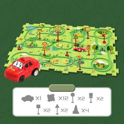 Puzzle Rail Car Red Taxi - US Stores ages 3 and up