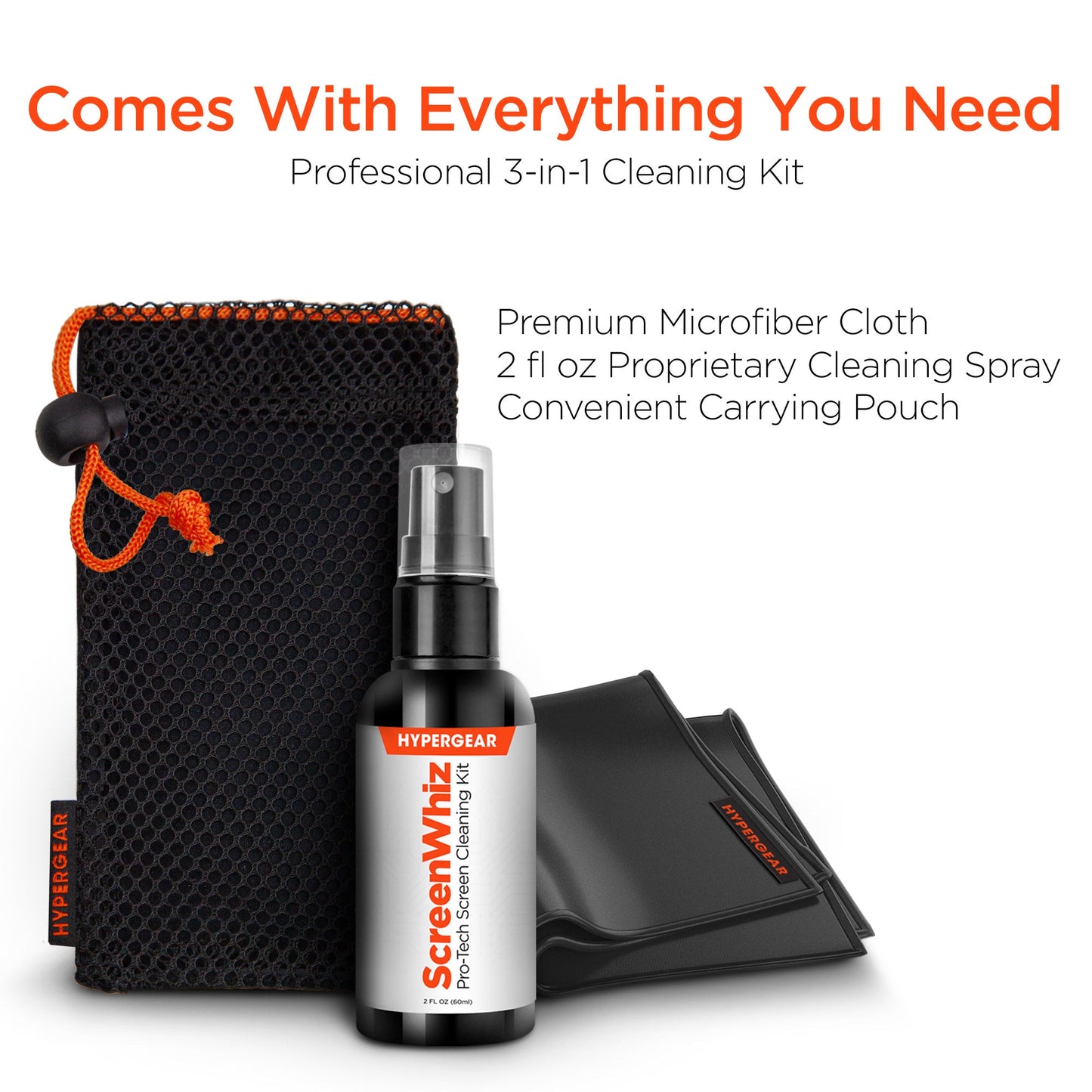 ScreenWhiz 3 - in - 1 Screen Cleaning Kit 8PC Countertop POP - US Stores