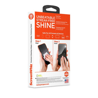 ScreenWhiz Screen Cleaning Wipes & Cloth Kit 8PC POP - US Stores
