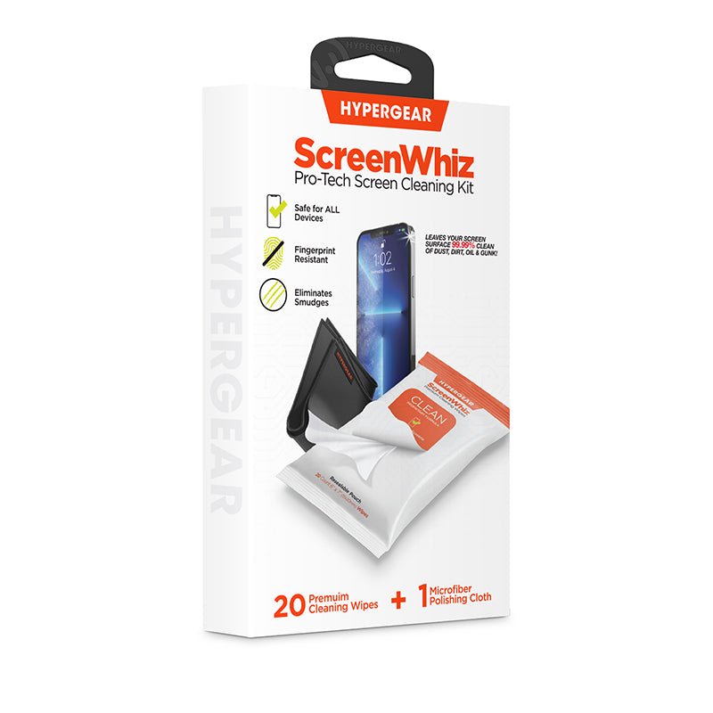 ScreenWhiz Screen Cleaning Wipes & Cloth Kit 8PC POP - US Stores