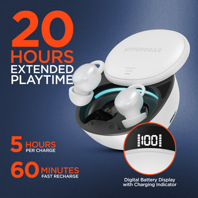 SleepEEZ Mini Noise-Blocking True Wireless Earbuds for Sleeping | White - US Stores
